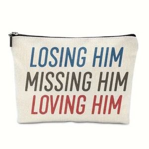 Cosmetic/ Travel Bag with Zipper & Print of Taylor Swift’s Lyrics Song Red NEW